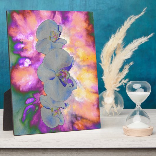 Abstrakte tropische Orchideen Fotoplatte (Seite)