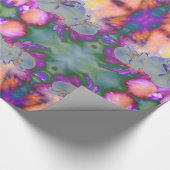 Abstrakte tropische Orchideen Geschenkpapier (Ecke)