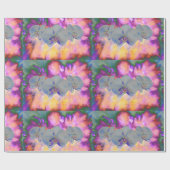 Abstrakte tropische Orchideen Geschenkpapier (Flach)