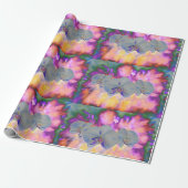 Abstrakte tropische Orchideen Geschenkpapier (Ungerollt)