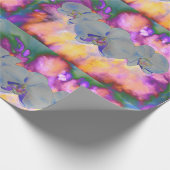 Abstrakte tropische Orchideen Geschenkpapier (Ecke)