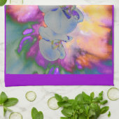 Abstrakte tropische Orchideen Geschirrtuch (Gefaltet)