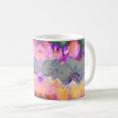 Abstrakte tropische Orchideen Kaffeetasse (VorderseiteRechts)