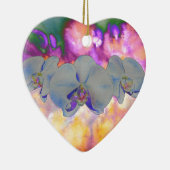 Abstrakte tropische Orchideen Keramikornament (Rechts)