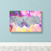 Abstrakte tropische Orchideen Leinwanddruck (Insitu (Holzboden))