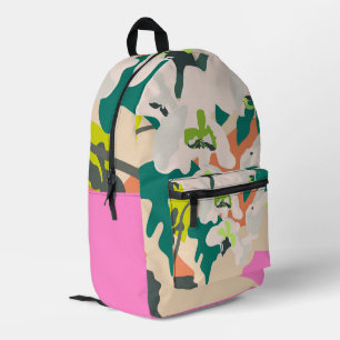 Abstrakte tropische Orchideen Moderne Wohngestaltu Bedruckter Rucksack