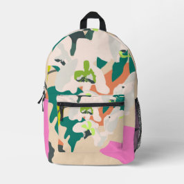 Abstrakte tropische Orchideen Moderne Wohngestaltu Bedruckter Rucksack