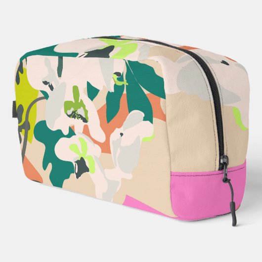 Abstrakte tropische Orchideen Moderne Wohngestaltu Waschbeutel (Rechte Ecke)