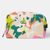 Abstrakte tropische Orchideen Moderne Wohngestaltu Waschbeutel (Rückseite)