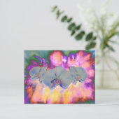 Abstrakte tropische Orchideen Postkarte (Stehend Vorderseite)