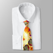 Abstrakte tropische Orchideenmalerei Krawatte (Gebunden)