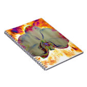 Abstrakte tropische Orchideenmalerei Notizblock (Rechte Seite)