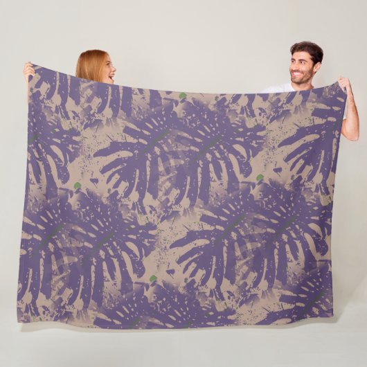 Abstrakte tropische Pflanze botanisch Fleecedecke (Beispiel)