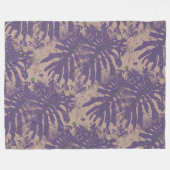 Abstrakte tropische Pflanze botanisch Fleecedecke (Vorderseite (Horizontal))
