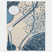 Abstrakte tropische Pflanze botanisch Fleecedecke (Vorderseite)