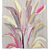 Abstrakte tropische Pflanze Vector Art Style Duschvorhang (Vorderseite)