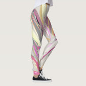 Abstrakte tropische Pflanze Vector Art Style Leggings (Rechts)