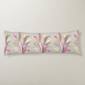 Abstrakte tropische Pflanze Vector Art Style Seitenschläferkissen (Rückseite)