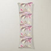 Abstrakte tropische Pflanze Vector Art Style Seitenschläferkissen (Vorderseite Vertikal)