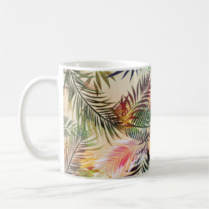 Abstrakte tropische Pflanze. Vintage Illustration Kaffeetasse