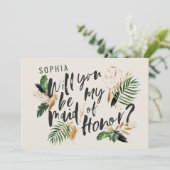 Abstrakte tropische Trauzeugin (Stehend Vorderseite)