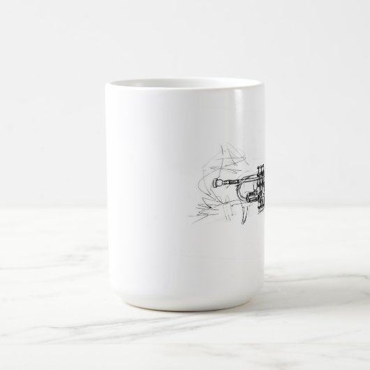 Abstrakte Trumpet-Sketch Kaffeetasse (Mittel)