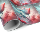 Abstrakte Tulip mit rauen Wolken Geschenkpapier (Rolleneckpunkt)