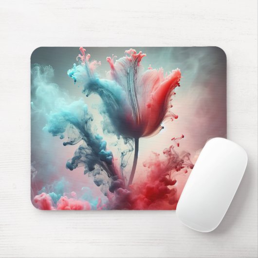Abstrakte Tulip mit rauen Wolken Mousepad (Mit Mouse)