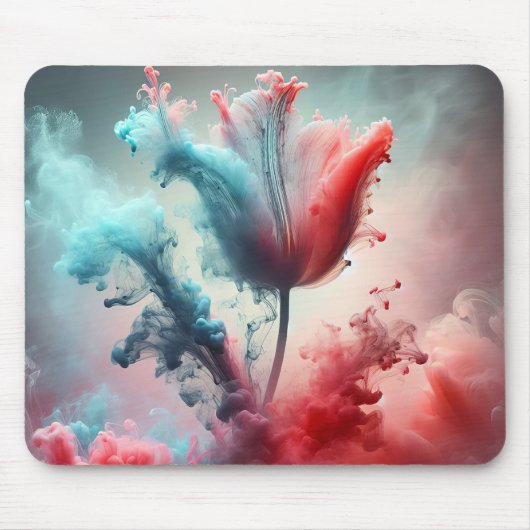 Abstrakte Tulip mit rauen Wolken Mousepad (Vorne)