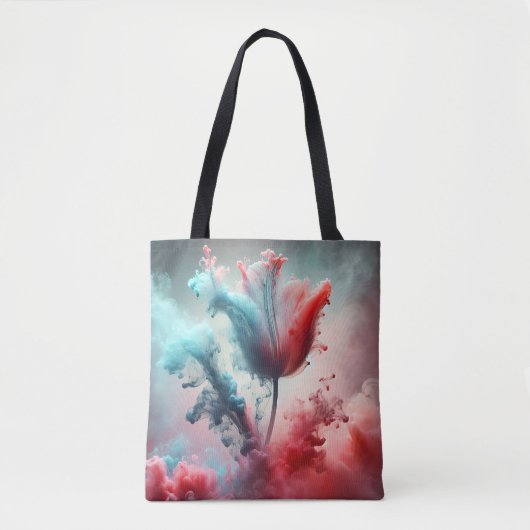 Abstrakte Tulip mit rauen Wolken Tasche (Vorderseite)
