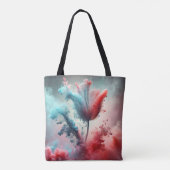 Abstrakte Tulip mit rauen Wolken Tasche (Rückseite)