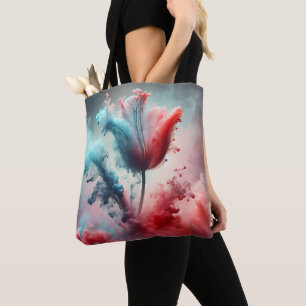 Abstrakte Tulip mit rauen Wolken Tasche