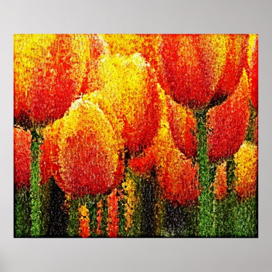Abstrakte Tulip Painting Art Posters Poster (Vorne)