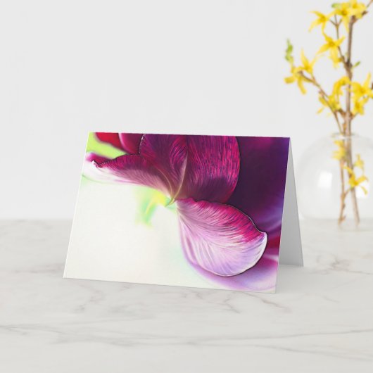 Abstrakte Tulip Petals Art Note Card Karte (Gelbe Blume)