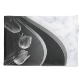 Abstrakte Tulips aus weißem Marmor Kissenbezug (Rückseite)