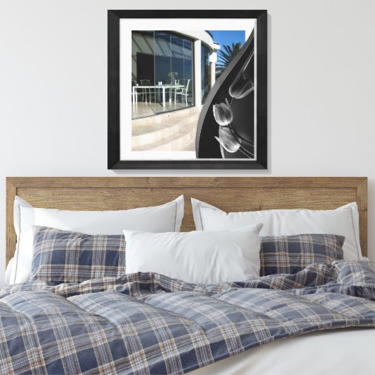 Abstrakte Tulips aus weißem Marmor Leinwanddruck (Insitu (Schlafzimmer))