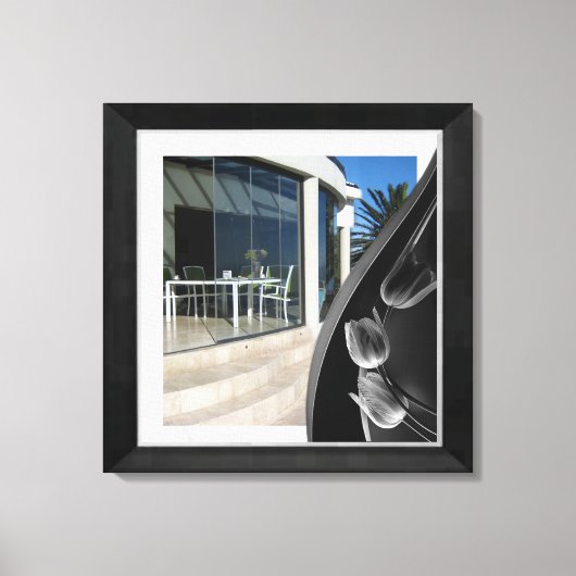 Abstrakte Tulips aus weißem Marmor Leinwanddruck (Vorderseite)