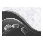 Abstrakte Tulips aus weißem Marmor Tischdecke (Vorderseite (Horizontal))