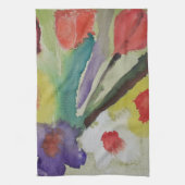 Abstrakte Tulips & Spring Blumen Handtuch (Vertikal)