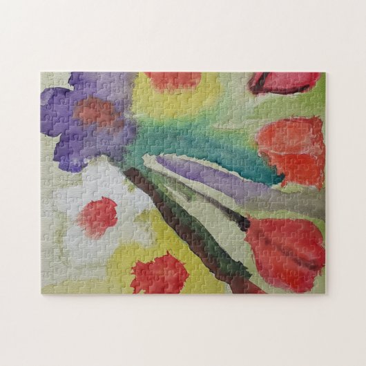 Abstrakte Tulips & Spring Blumen Jigsaw Puzzle (Horizontal)