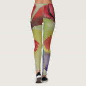 Abstrakte Tulips & Spring Blumen Leggings (Rückseite)