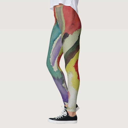 Abstrakte Tulips & Spring Blumen Leggings (Links)