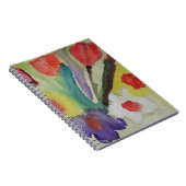 Abstrakte Tulips & Spring Flowers Notebook Notizblock (Rechte Seite)