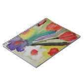 Abstrakte Tulips & Spring Flowers Notebook Notizblock (Linke Seite)