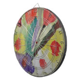 Abstrakte Tulips und Frühlingsblumen Dartscheibe (Vorderseite rechts)