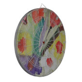 Abstrakte Tulips und Frühlingsblumen Dartscheibe (Vorderseite Links)