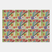 Abstrakte Tulips und Frühlingsblumen Geschenkpapier Set (Vorderseite 2)