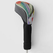 Abstrakte Tulips und Frühlingsblumen Golf Headcover (angewinkelt)