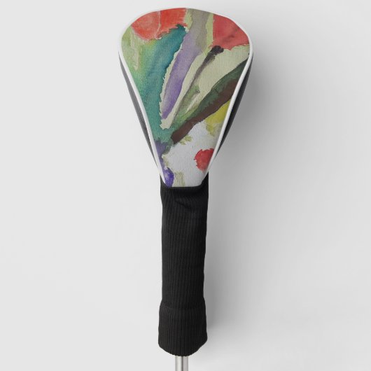 Abstrakte Tulips und Frühlingsblumen Golf Headcover (Vorderseite)