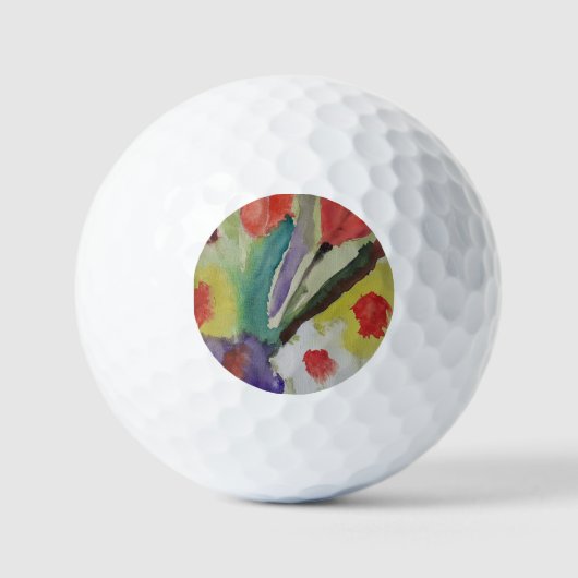 Abstrakte Tulips und Frühlingsblumen Golfball (Vorderseite)